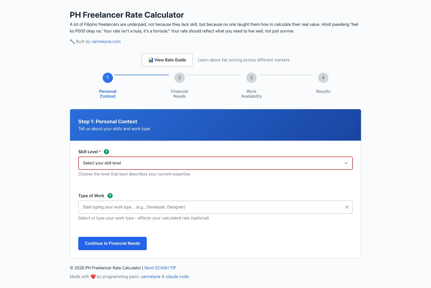 Freelance Rate Calculator