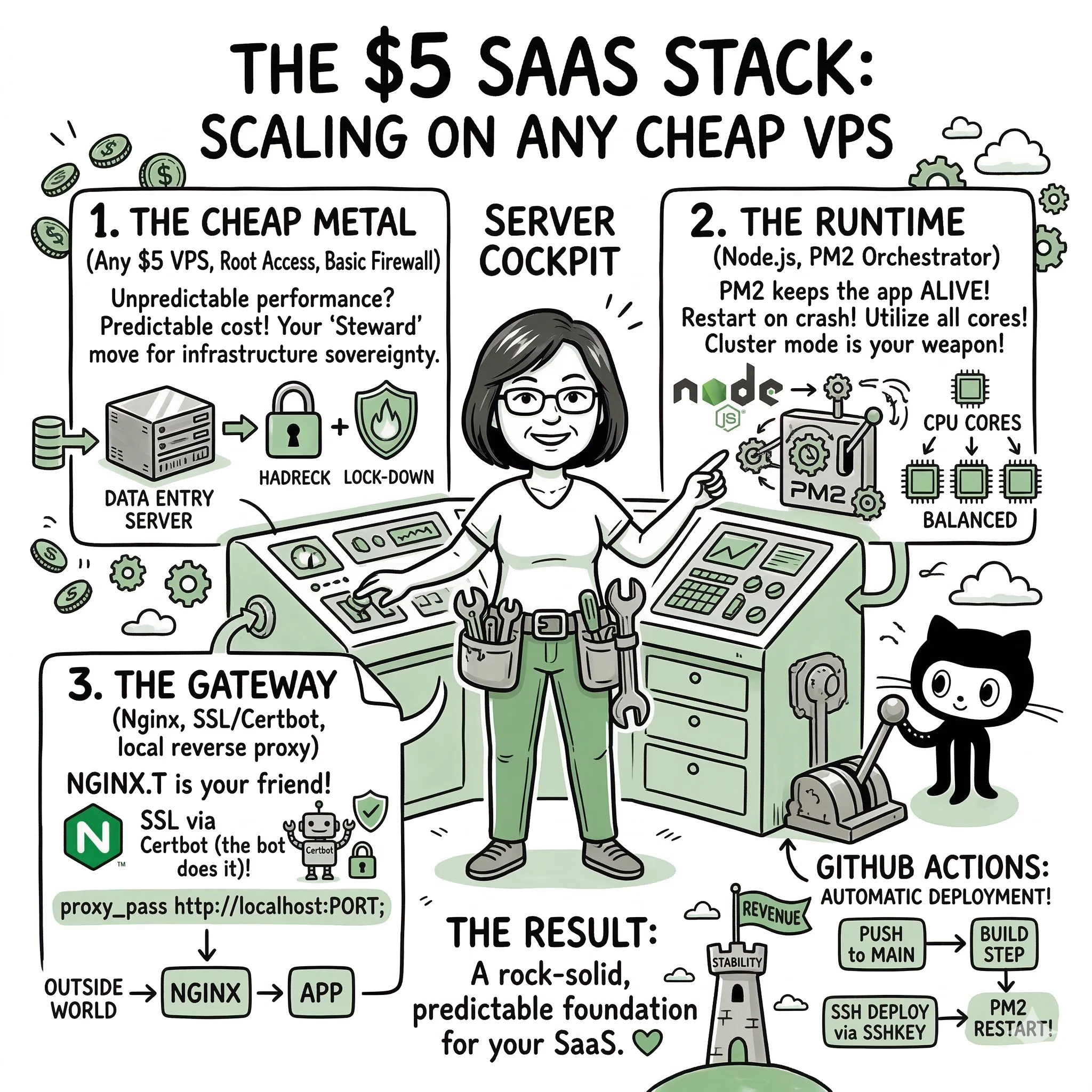 The $5 Budget SaaS Stack: Deploying Nuxt, Svelte, or React on any Cheap VPS