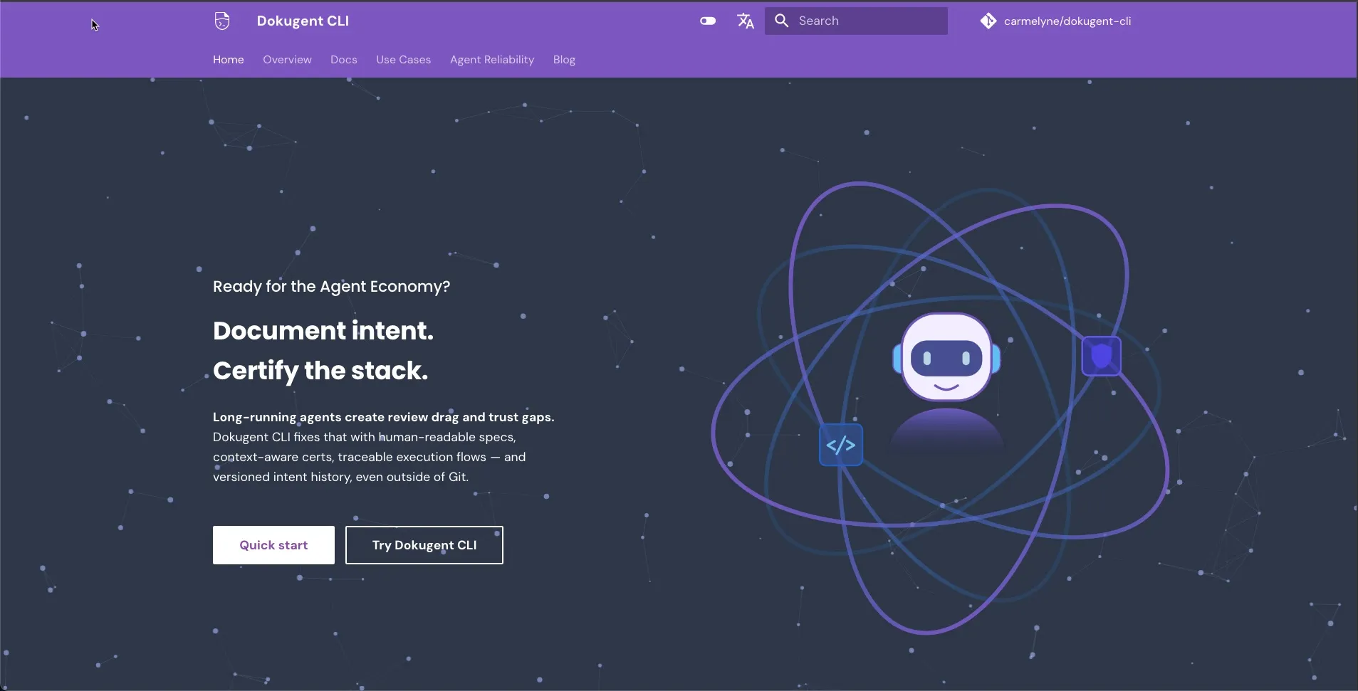 Dokugent CLI Desktop Mockup