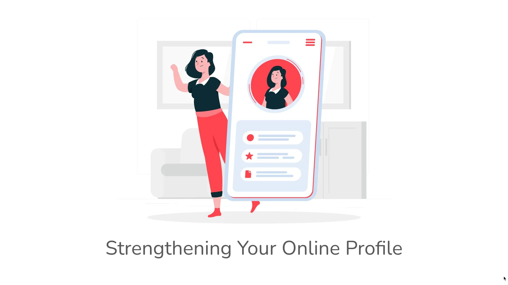 Strengthening Online Profile Desktop Mockup