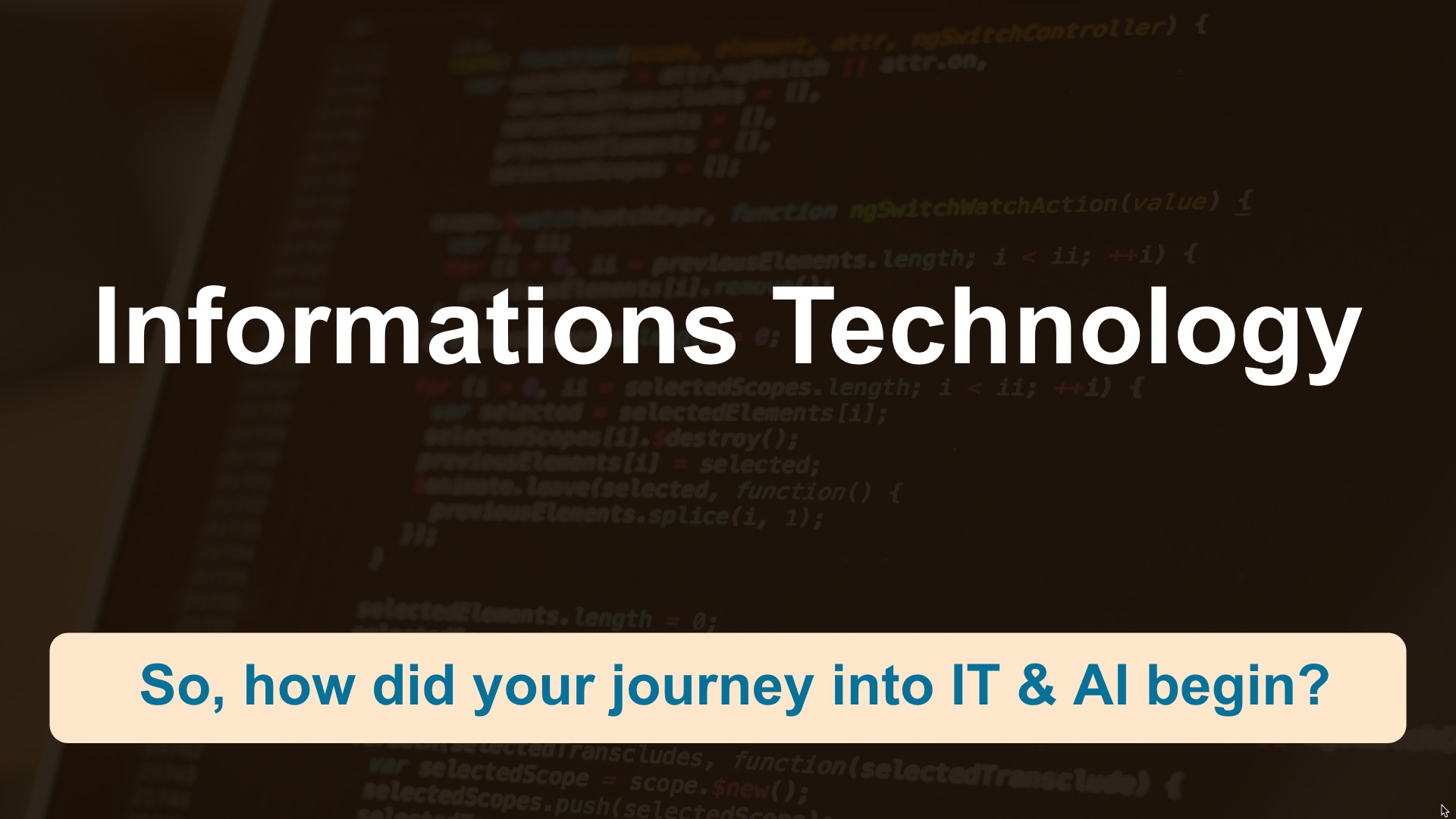 HSAM IT Career Talk Thumbnail