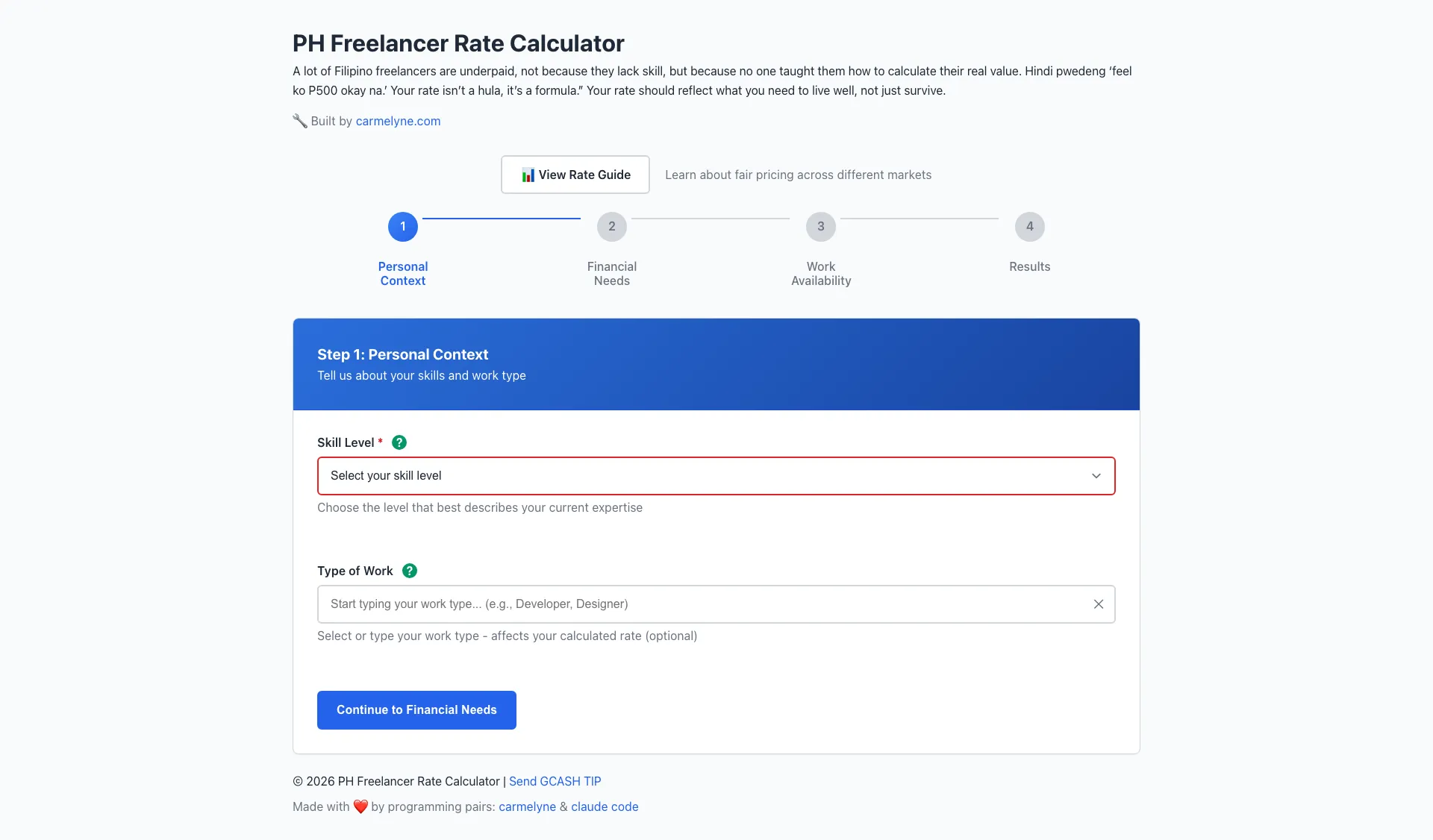 Freelance Rate Calculator Desktop Mockup