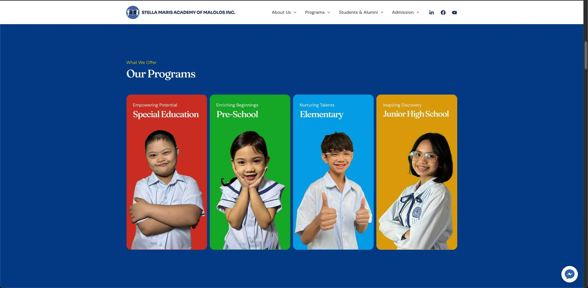 Stella Maris Academy Desktop Mockup