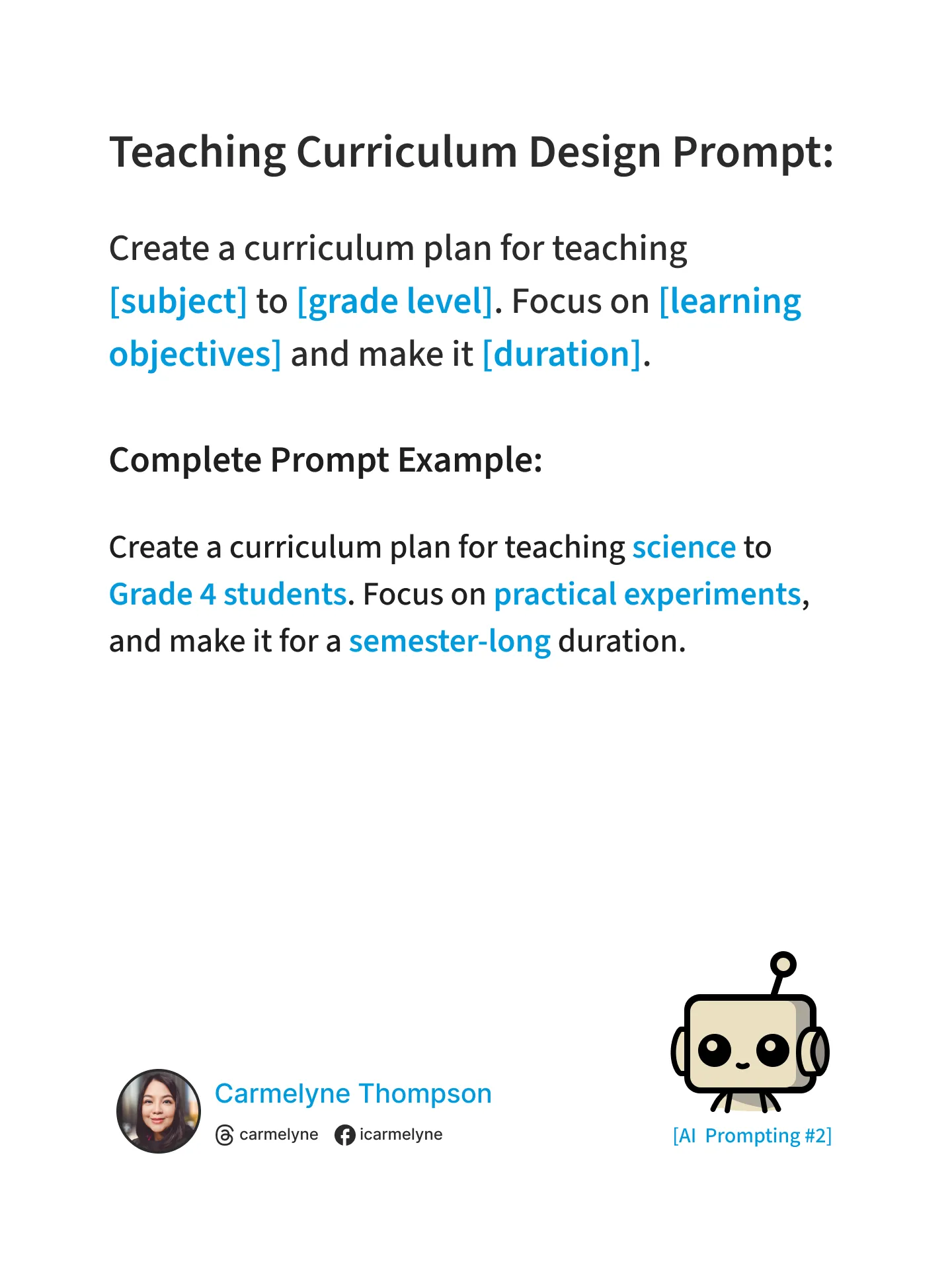 Teaching Curriculum Design Prompt