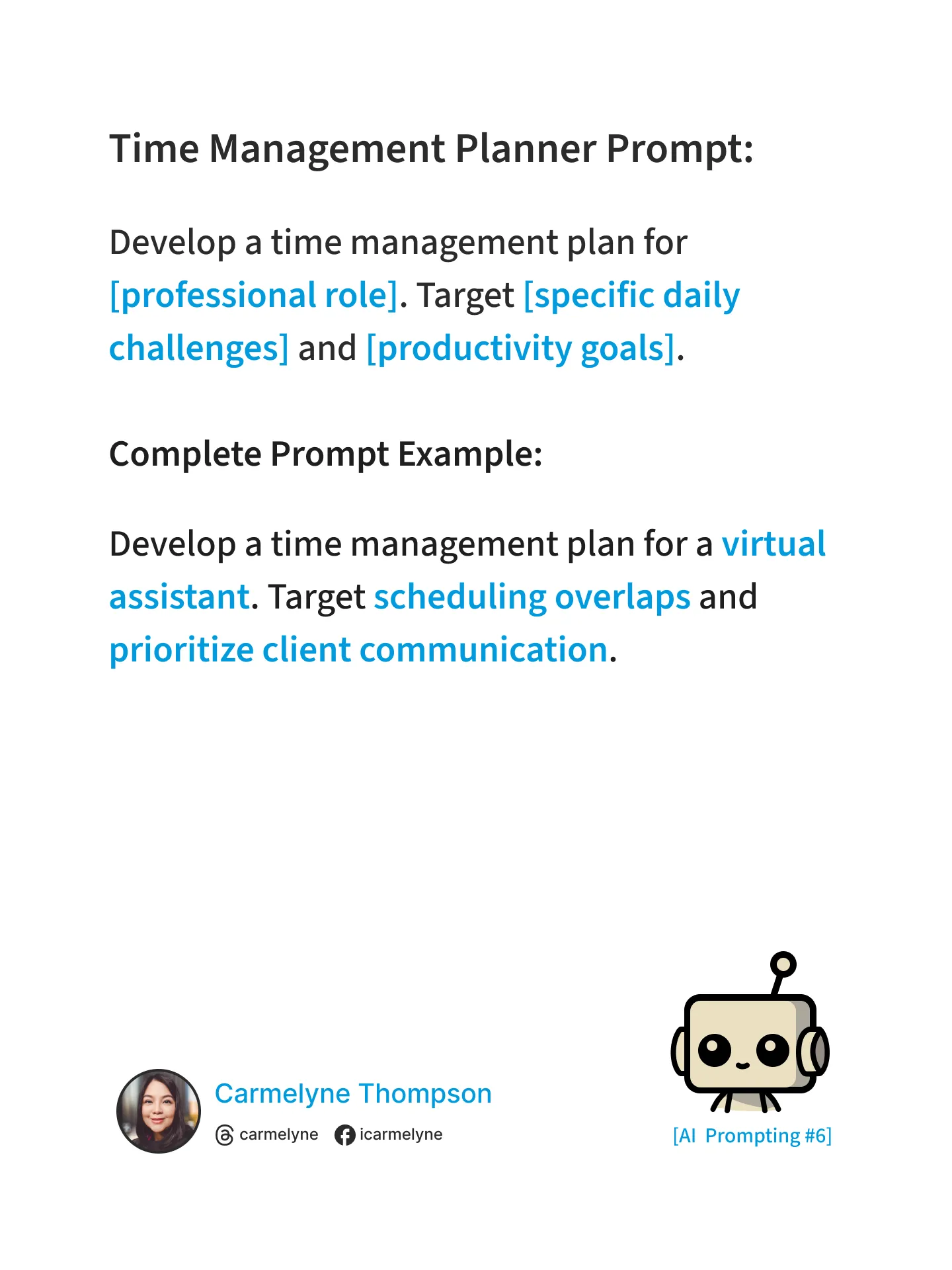 Time Management Planner Prompt