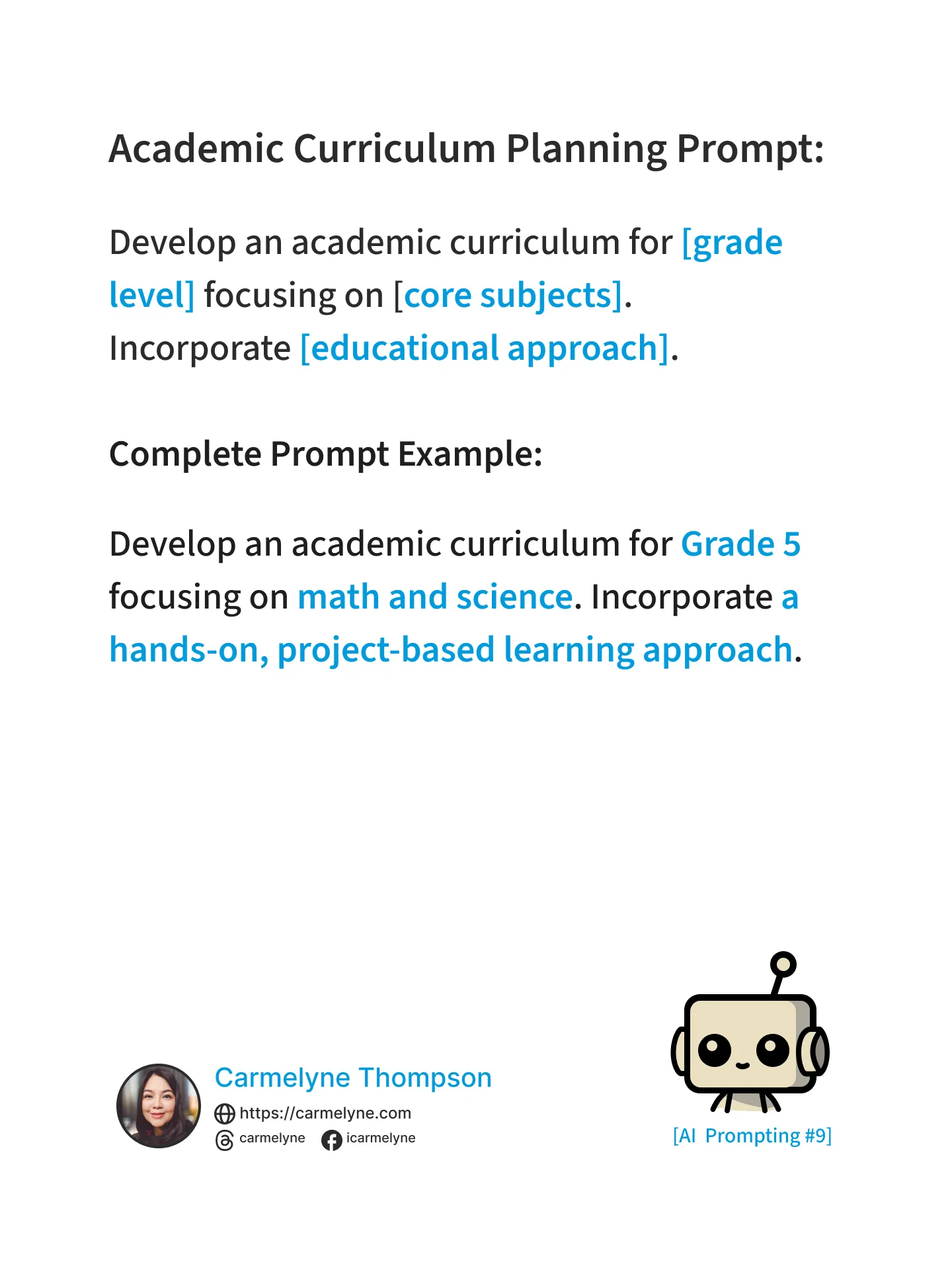Academic Curriculum Planning Prompt
